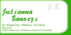julianna banoczi business card