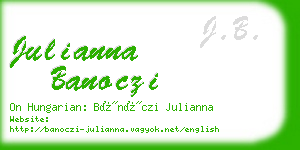 julianna banoczi business card